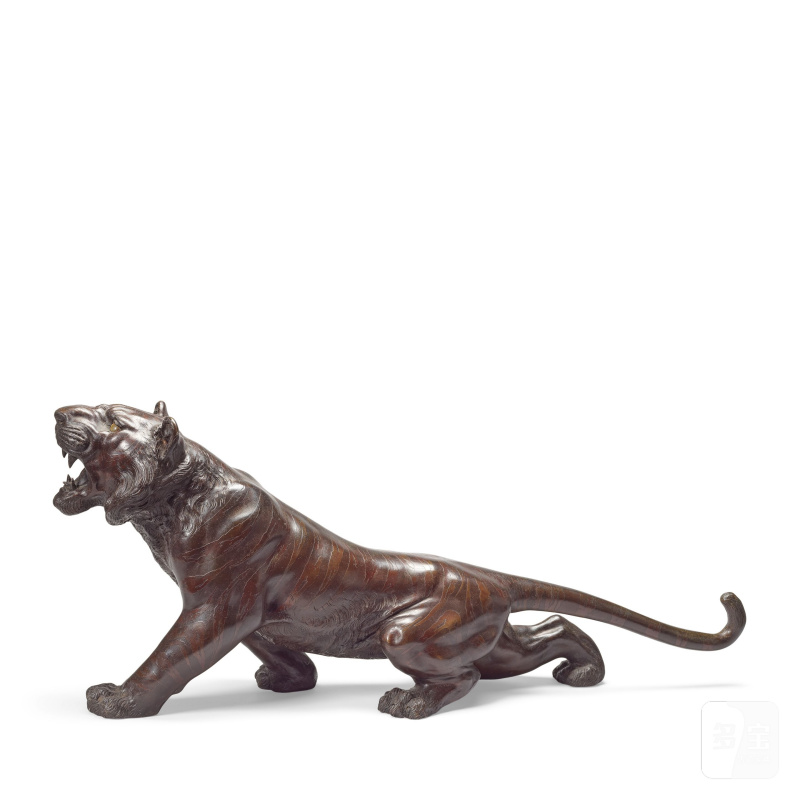 明治時代 銅虎置物 | A LARGE BRONZE TIGER - 图1